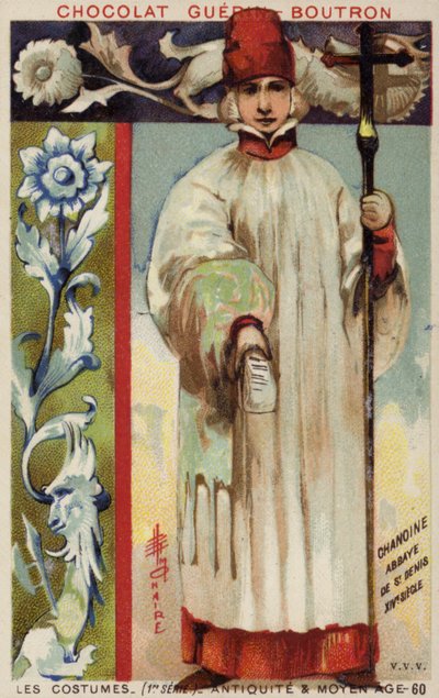 Canónigo de la Abadía de Saint Denis, siglo XIV de French School